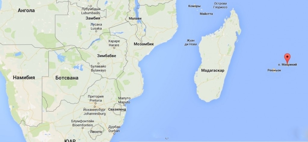 Маврикій знаходиться недалеко від іншого   африканського острова - Мадагаскару