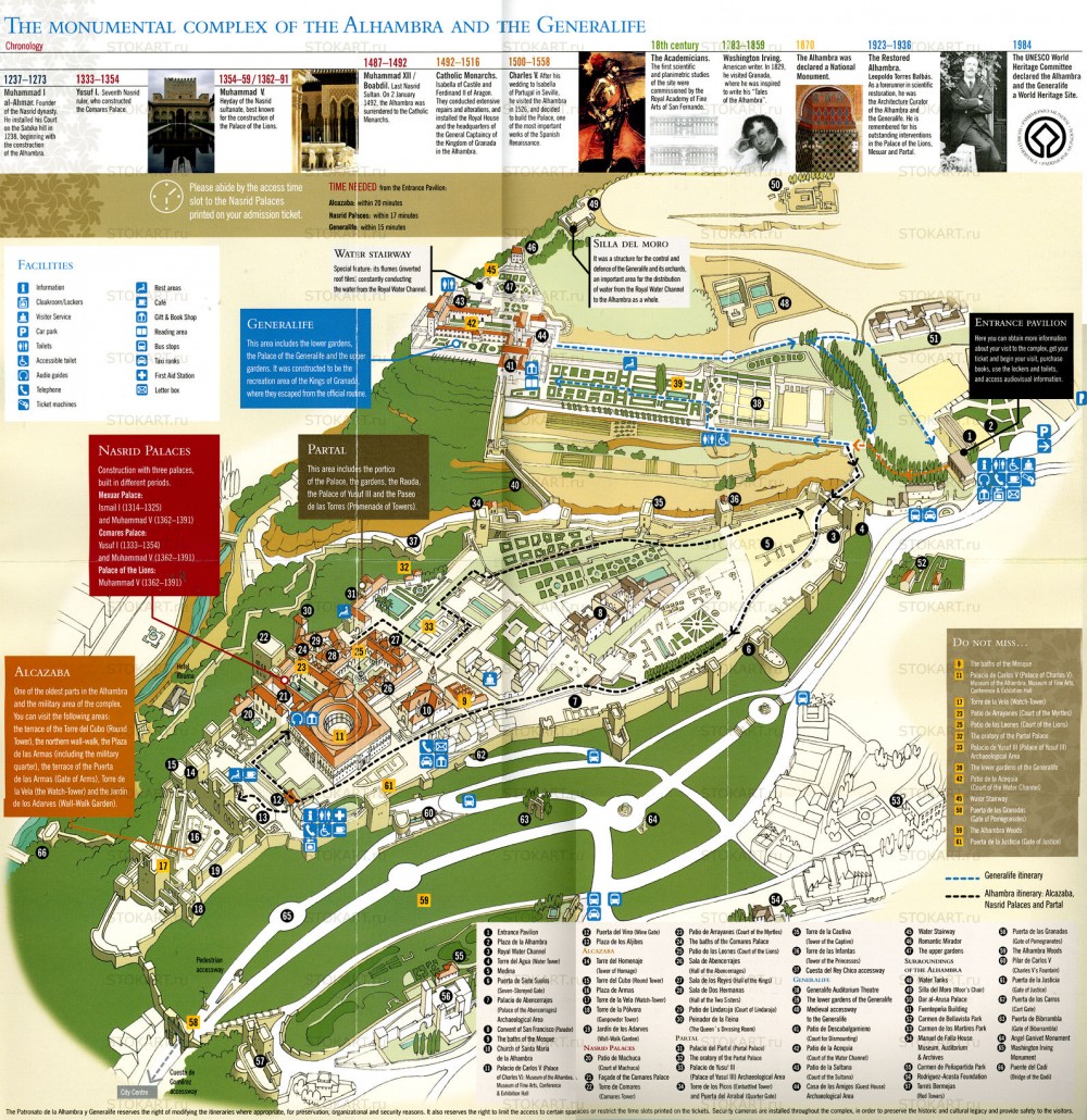 Карта прогулянок по Альгамбре